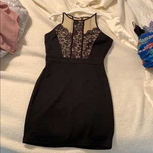 Black dress with lace details